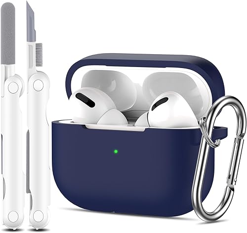 R-fun Funda para AirPods Pro Generation con kit de limpieza y 4 pares de puntas de repuesto para las orejas (XSSML), silicona protectora completa