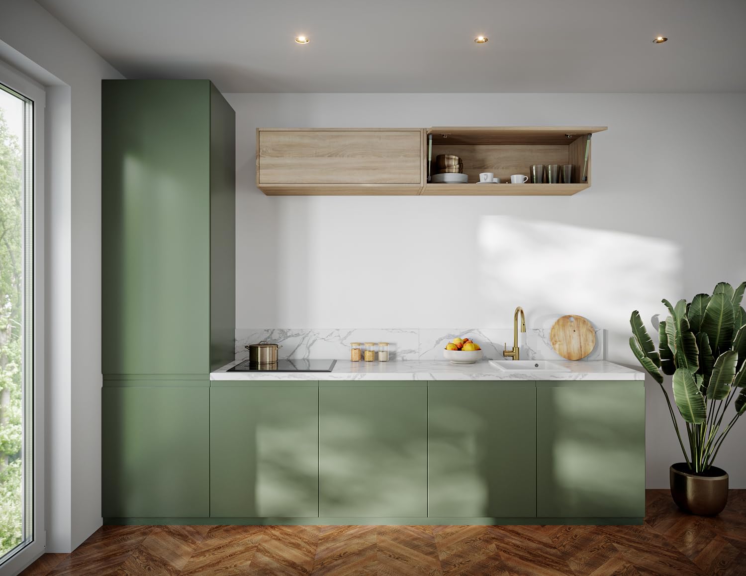 PLATAN ROOM Szafka ścienna 100 x 35 x 35 cm, szafka kuchenna składana do łazienki, przedpokoju, salonu, szafka ścienna (dąb sonoma)