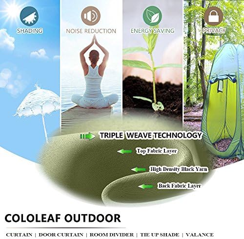 Cololeaf Outdoor Curtains for Patio Extra Wide Waterproof Curtain Panels for Porch, Gazebo, Pergola, Cabana, Dock, Beach Home - Grommet - Olive 150" Wx102 L Inch (1 Panel) - 2