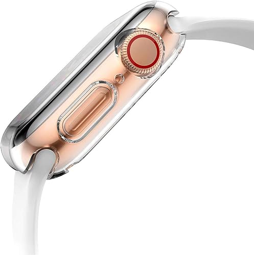 Miniatura 9 de HANKN Paquete de 2 fundas protectoras de pantalla transparentes de 1.61 pulgadas para Apple Watch Series 8 7 de 1.61 pulgadas, funda protectora de