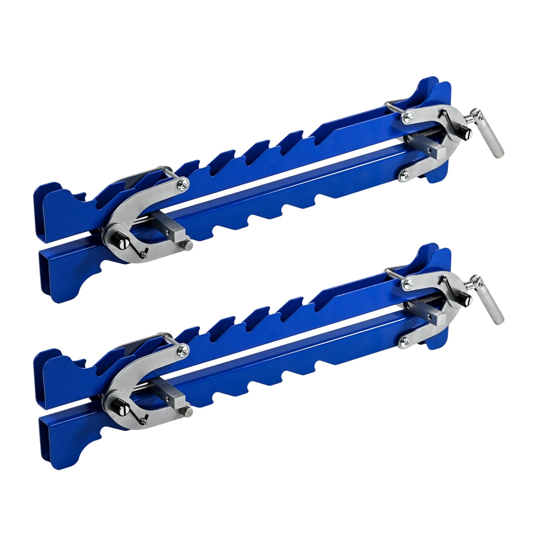 2-Pack 24in 4-Way Pressure Panel Clamps, Woodworking Clamp Set with Storage Rack | Fits 1/2''-1-1/2'' Thick & 5-1/2"-16'' Wide Panels for Cutting Boards & Small Woodworking Projects
