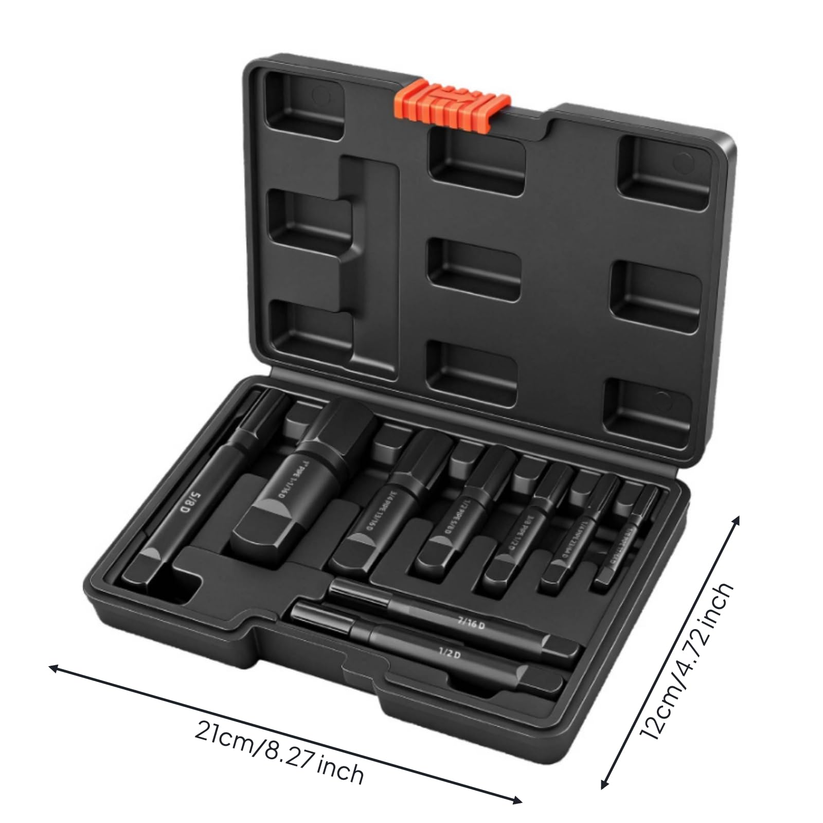 Extractor Tornillos Dañados Portátil Juego Extractores con Estuche Organizado Juego Extractores con Estuche para Fontanería