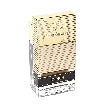 Upscale Perfume & Oud co. Jean Antoine Enrich Eau De Parfum Spray - Unisex Spray - 3.4 Fl Oz 100 ml - Long-Lasting Aroma - Luxurious Spicy Scent of Arabia for Men And Women