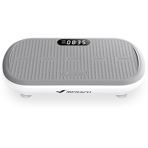 MERACH Vibration Plate Exercise Machine Vibration Plate 440 Lbs Capacity Bluetooth and Silicone Pedal Stimulate Deep Fat Vibration