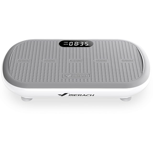 MERACH Vibration Plate Exercise Machine Vibration Plate 440 Lbs Capacity Bluetooth and Silicone Pedal Stimulate Deep Fat Vibration
