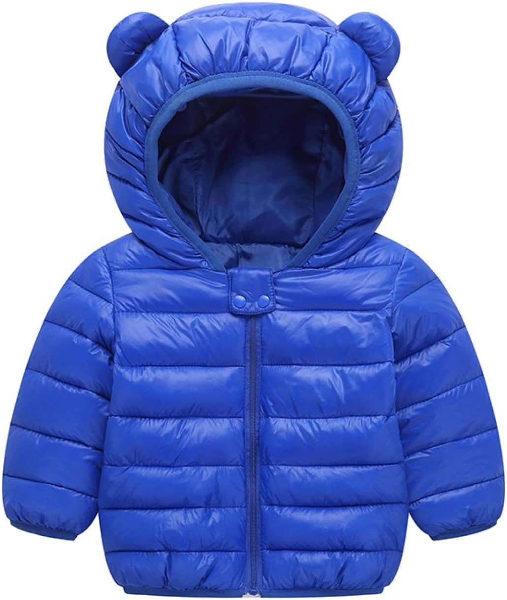 Happy childhood Infant Toddler Boys Girls Down Cotton Winter Ears Hoodie Coats Windproof Lightweight Warm Jacket