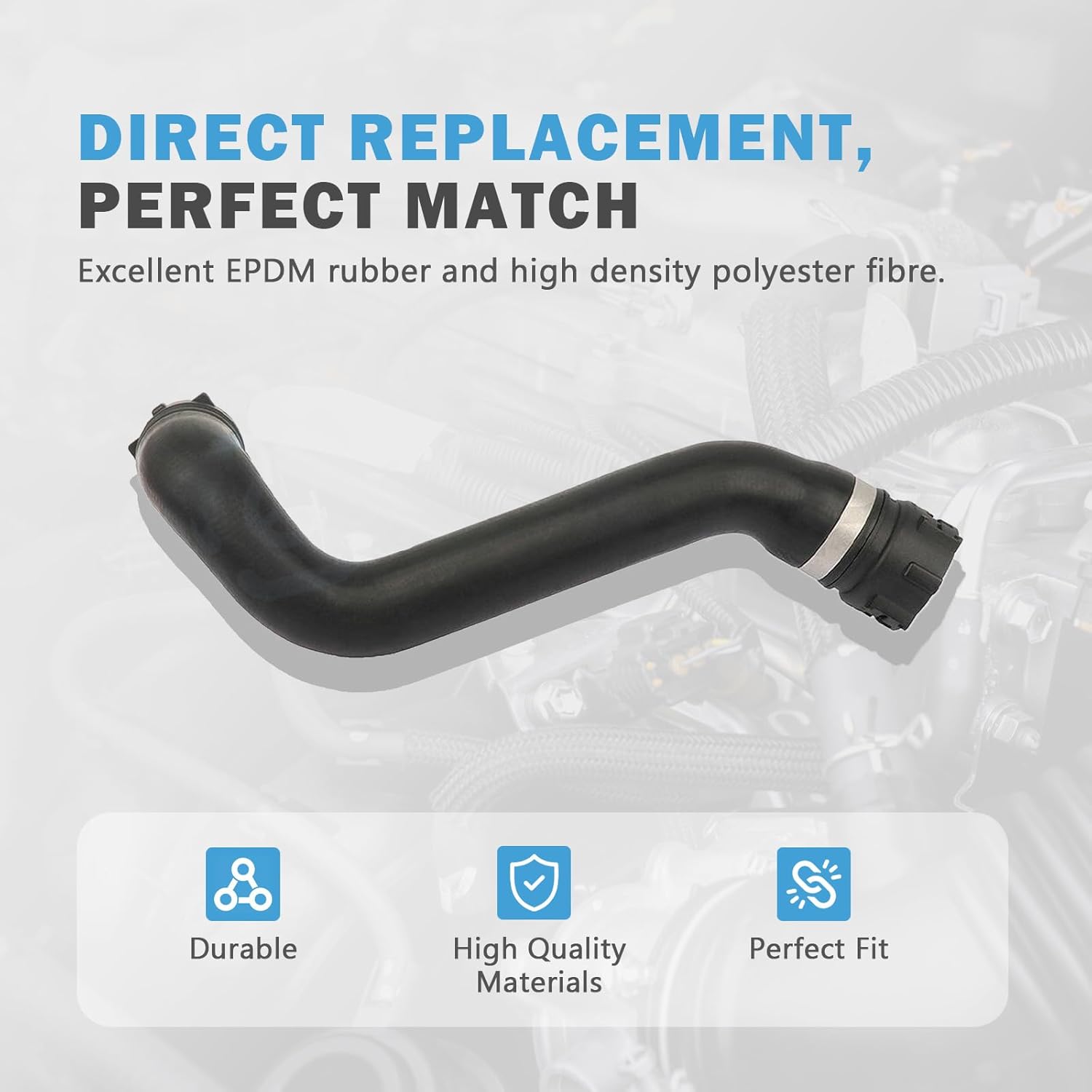 Lower Radiator Coolant Hose Compatible with BMW E46 Series 323i 325i 328i 330i 323Ci 325Ci 325xi 328Ci 330Ci 330xi 1999-2006 2.5L 2.8L 3.0L Replace# 11531436408
