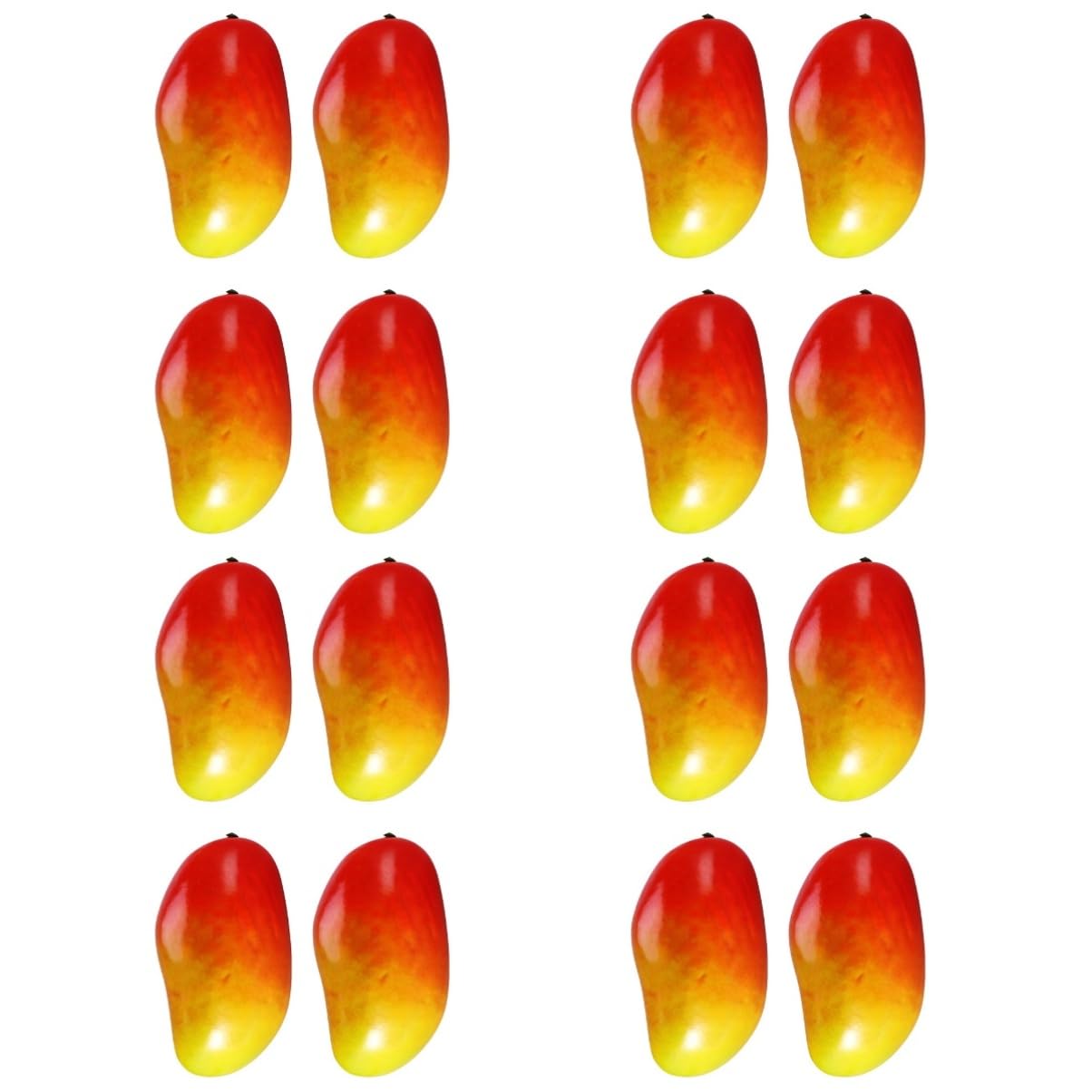 PRETYZOOM 16 Pcs Artificial Fruit Plastic Fruit Model Orange Artificial Vegetable Plastic Mango Watermelon Decorations Lifelike Mango Fruit Backdrop Mango Toys Fake Red Child Photo