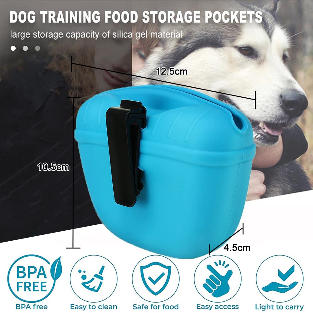Pet Treat Training Pouch – Waist Bag For Dog Snacks, Toys & Essentials – Blue, Adjustable & Hands-Free - View #5