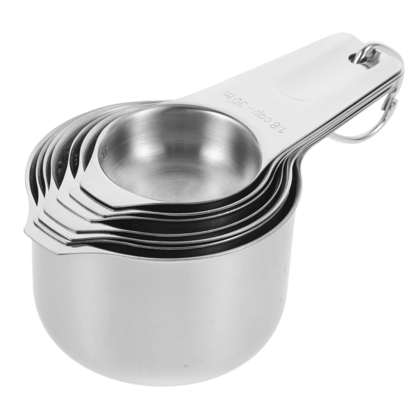 BESTYASH Misurini con Bilancia in Acciaio Inox Misurini Riutilizzabili per Cucina e Cottura al Forno Misurino Impilabile per Misurazioni Accurate