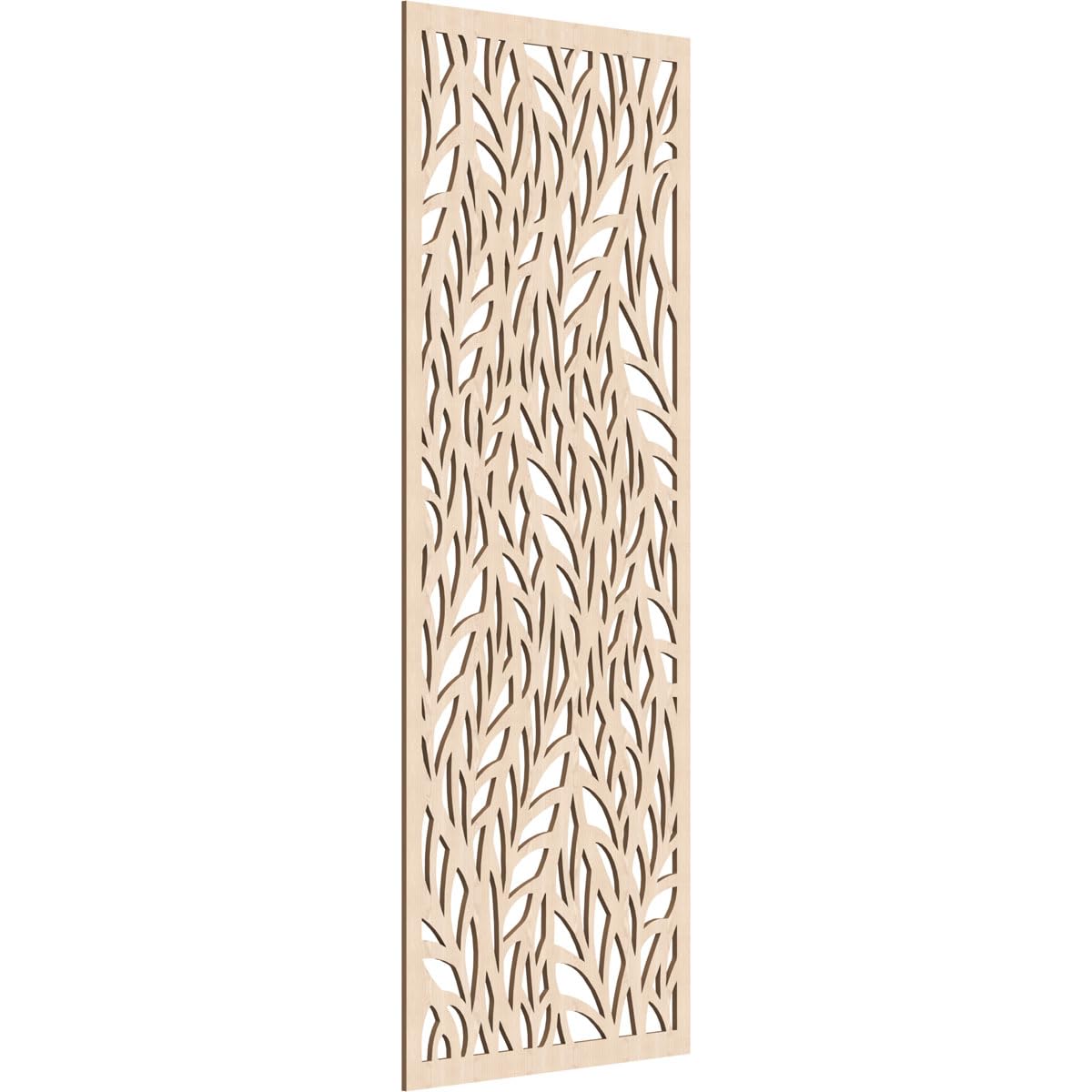 Ortonville Decorative Pierced Fretwork Wood Wall Panels, 31 3/8"W x 79 3/8"H x 3/8"T, Red Oak