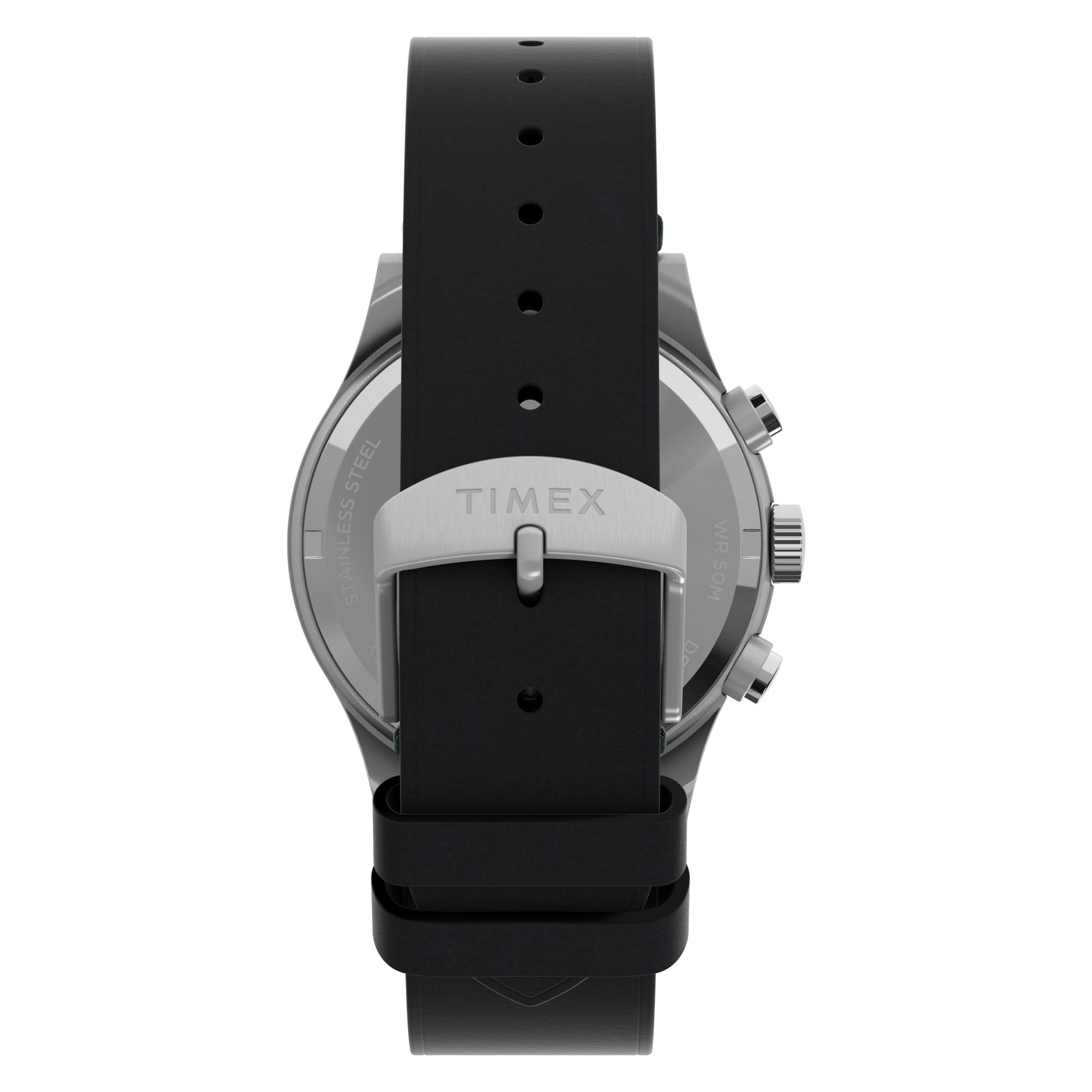 Timex Orologio da uomo MK1 cronografo 40 mm - cinturino nero quadrante verde cassa argentata