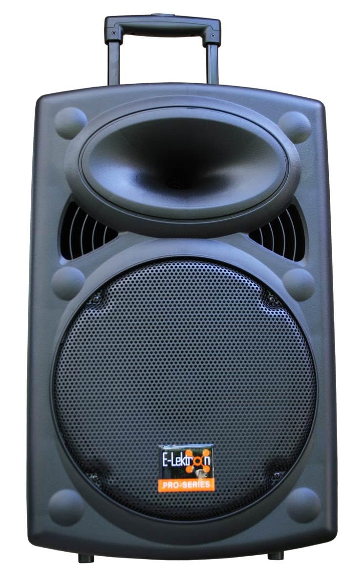 E-Lektron Bluetooth Karaoke Partybox mit 2 Funkmikrofonen – Mobile Lautsprecher EL30-M Komplettset mit Akku, USB, SD & Radio