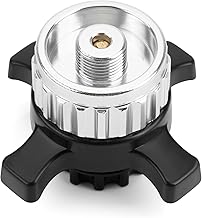 Onlyfire Gas Cartridge Adapter for Campingaz Easy-Click/CV Cartridge Connection, Convert Bayonet Cap to 7/16" Threaded Connection, Silver