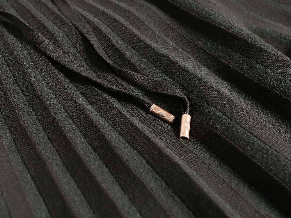 LUKX Damen Strickrock,Damen Minirock Grün Elastic High Taille Strick Spitze Bis Faltenrock Vintage A-Line Swing Gerafft Einfach Herbst Winter Kurzer Rock Für Mädchen Damen