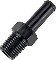 Vista 28 de EVIL ENERGY Adaptador de Conexión de Púa de Manguera 1/2" NPT Macho a 1/2" 45 Grados de Aluminio Negro