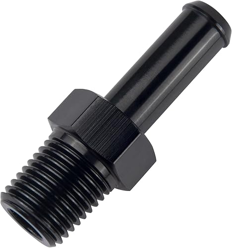 Vista 27 de EVIL ENERGY 3/8" NPT macho a 1/2" adaptador de montaje de púas 45 grados aluminio negro