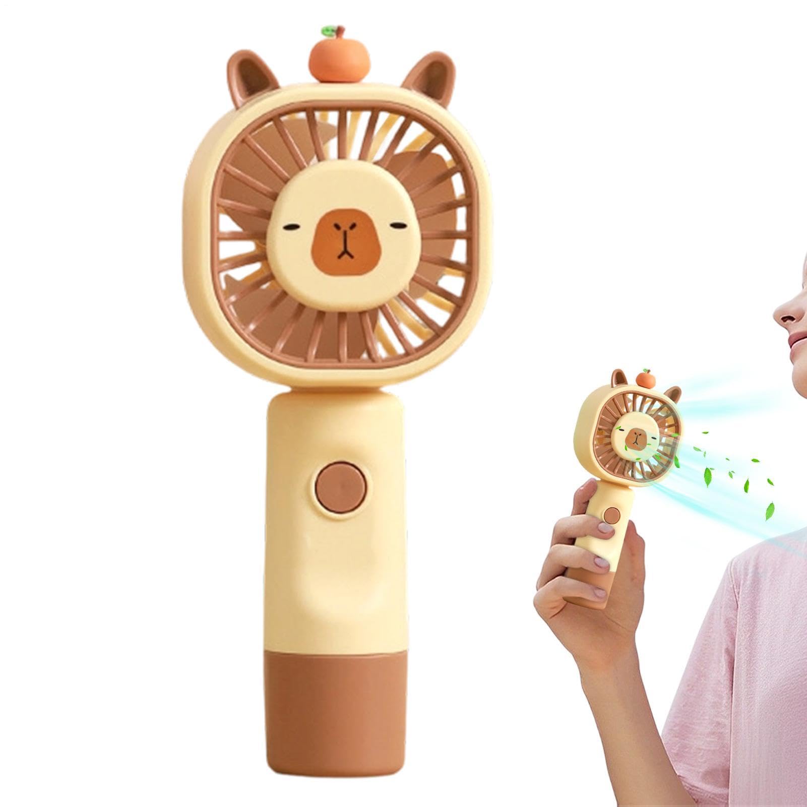 Mini Portable Fan | Portable Capybara 5-Level USB Charging Fan | High Speed Cooling Tool,for Travel Beach Summer Commuting Office Vacation Road Trip Sports Outdoor