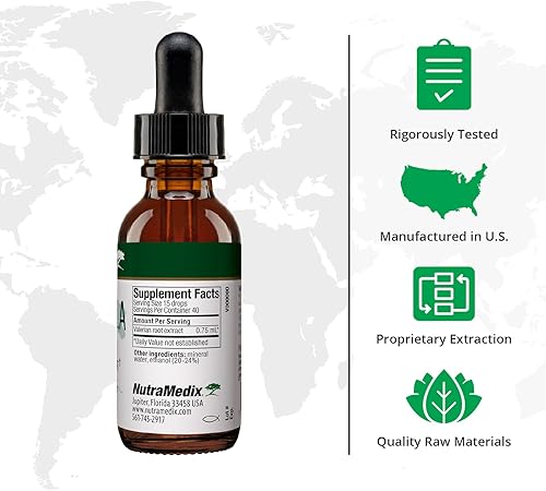 Miniatura 2 de NutraMedix Tintura de Amantilla - Extracto de raíz de valeriana para apoyar el estrés - Promueve la sensación general de calma con raíz de valeriana