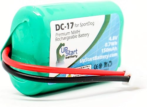 Miniatura 3 de Paquete de 2 baterías de repuesto para Kinetic MH120AAAL4GC, compatible con batería Kinetic DC-17 para collar de entrenamiento de perros (150 mAh