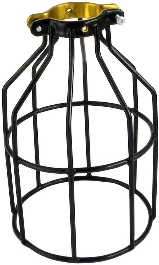 Industrial Vintage Style Metal Lamp Guard Cage for Pendant String Lights and Vintage Lamp Holders Black (4)