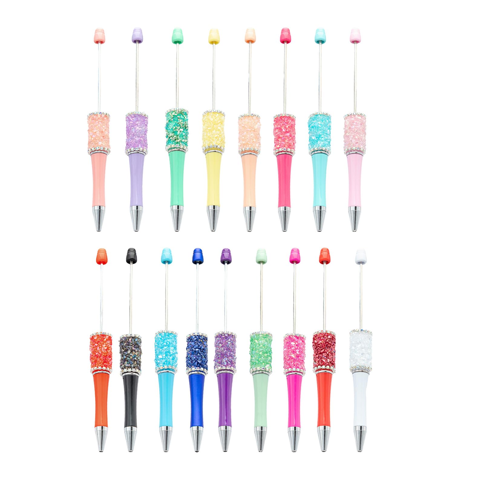 Beadable Ballpoint Pen Retractable Ballpoint Pen Rhinestones Beadable Pen for Student Boy Girl Reward Birthday — view 7