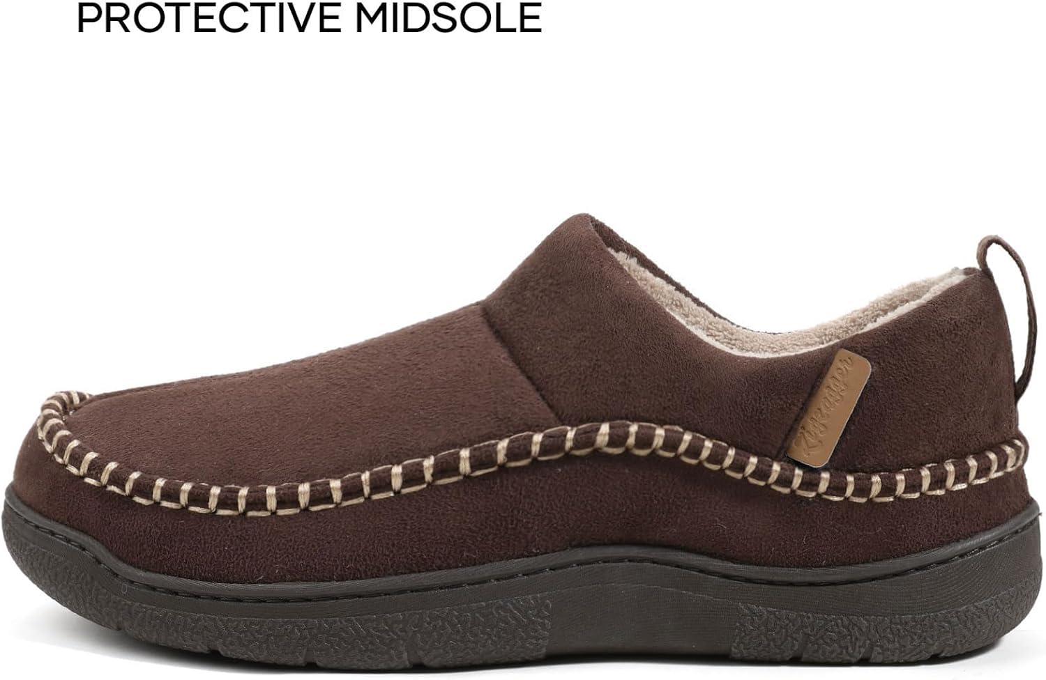 Zigzagger Men's Moccasin Slippers Memory Foam House Shoes, Ankle Toasty Indoor and Outdoor Warm Loafer Slippers - Image 3