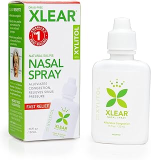 Xlear Nasal Spray, Natural Saline Nasal Spray with Xylitol, Nose Moisturizer for Kids and Adults, 0.75 fl oz (Pack of 3)
