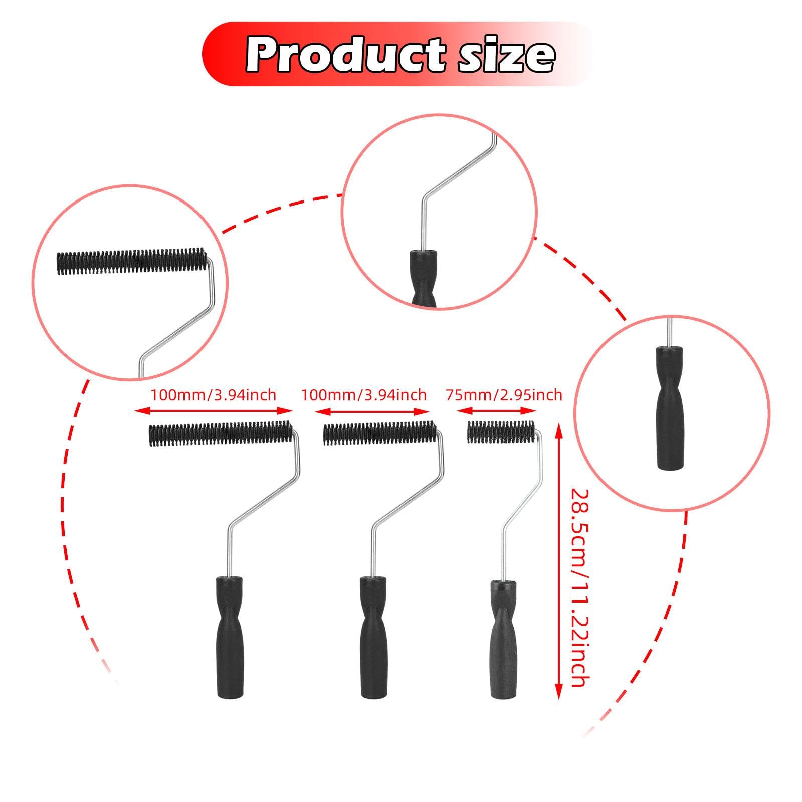 predolo Kit de 3 Rodillos de Fibra de Vidrio para Laminar Pintura Y Reparar Embarcaciones.