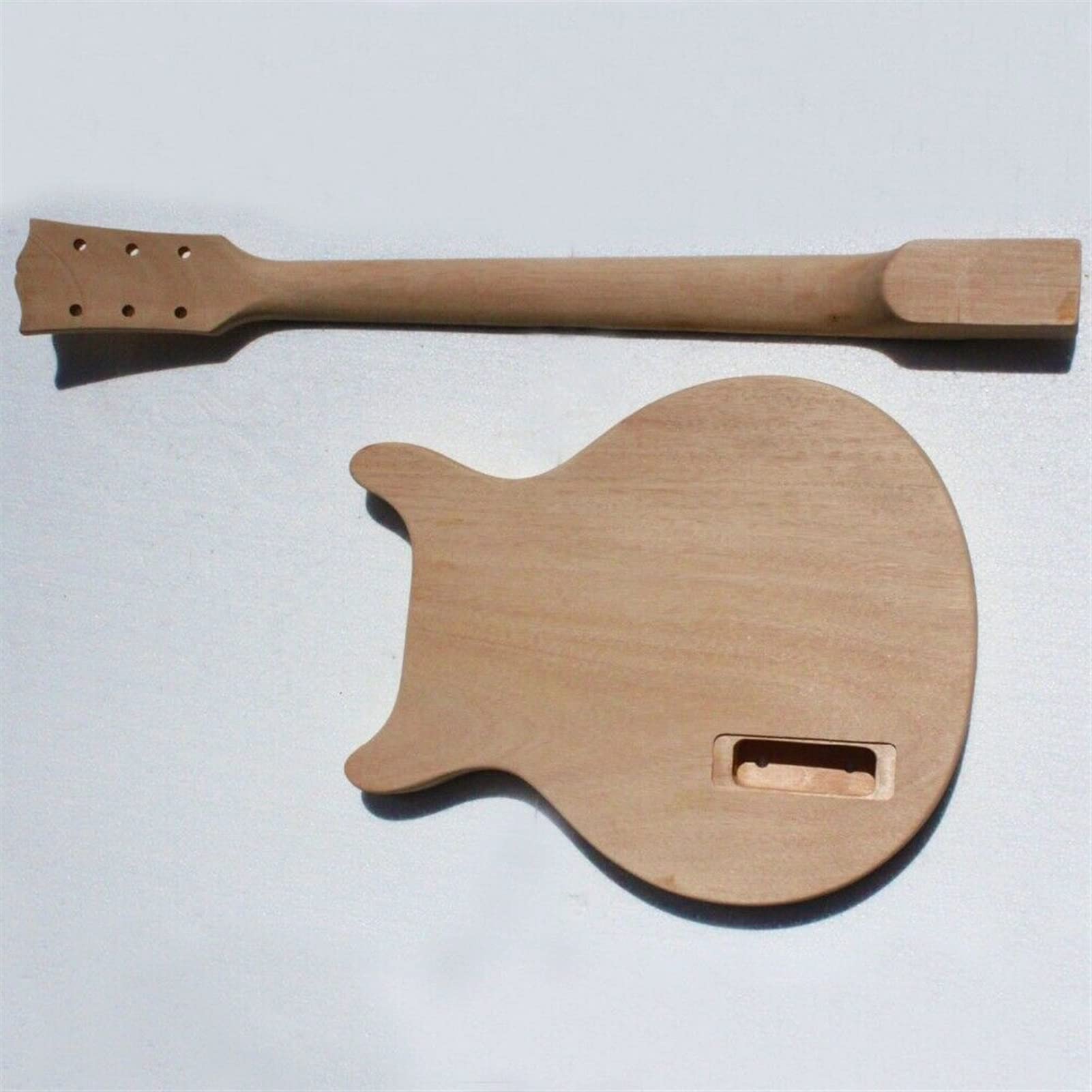 FLFL 1 Zestaw Majsterkowanie Gitara Mahogany Body And Neck Niedokończony Zestaw Gitary Elektrycznej Niedokończony zestaw gitarowy