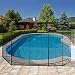 Giantex 4'X12' In-Ground Swimming Pool Fence Child Barrier Pool Safety Mesh Fence Section, Black