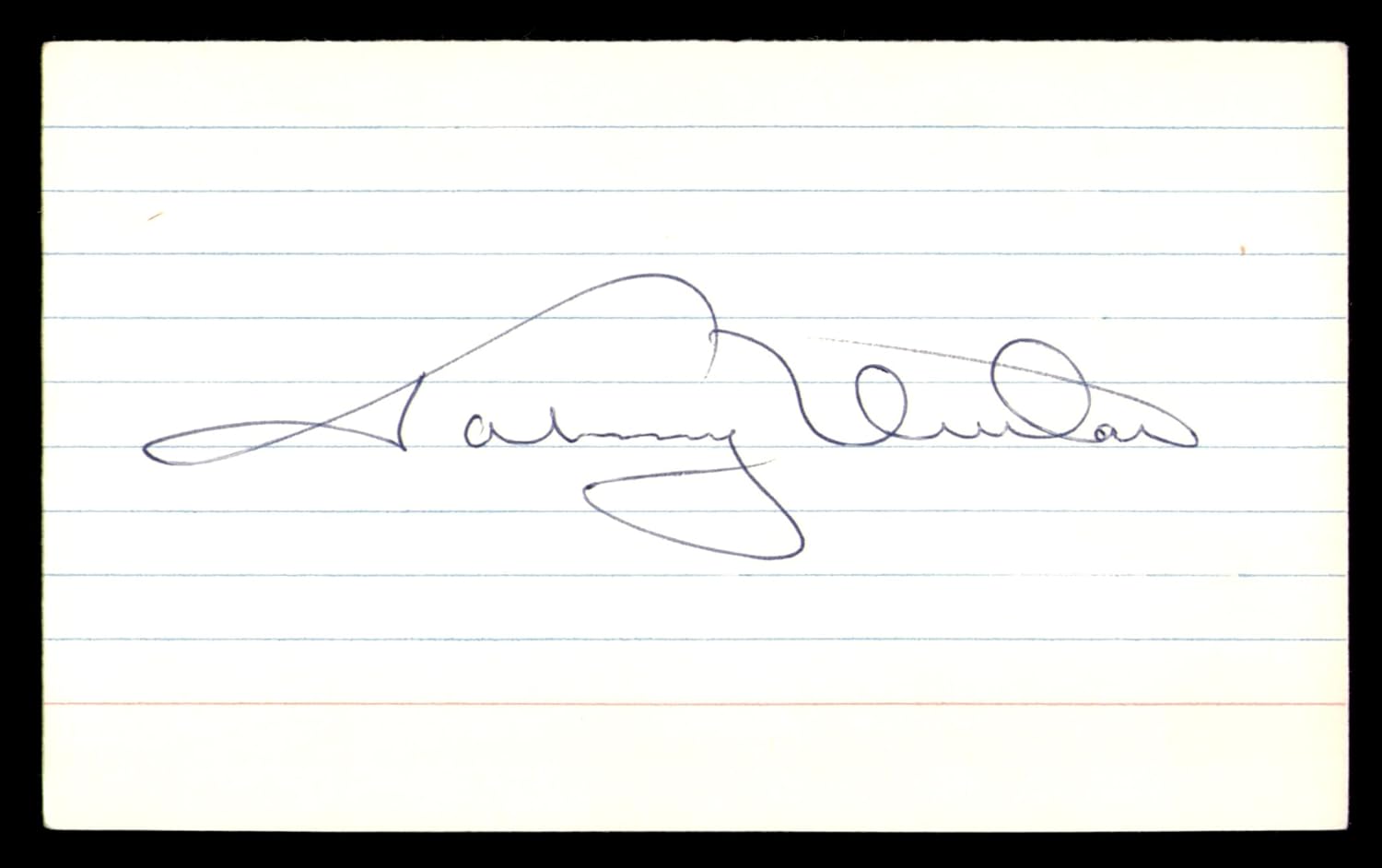 Johnny Unitas Autographed 3x5 Index Football Card SKU #248568