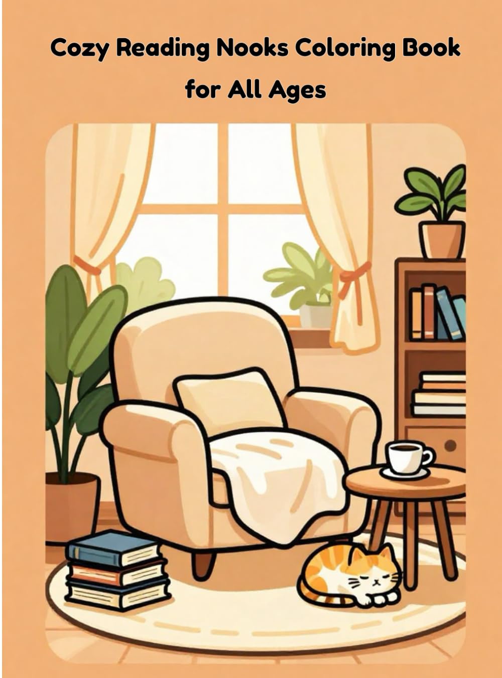 Cozy Reading Nooks Coloring Book: Simple and Relaxing Spaces to Color