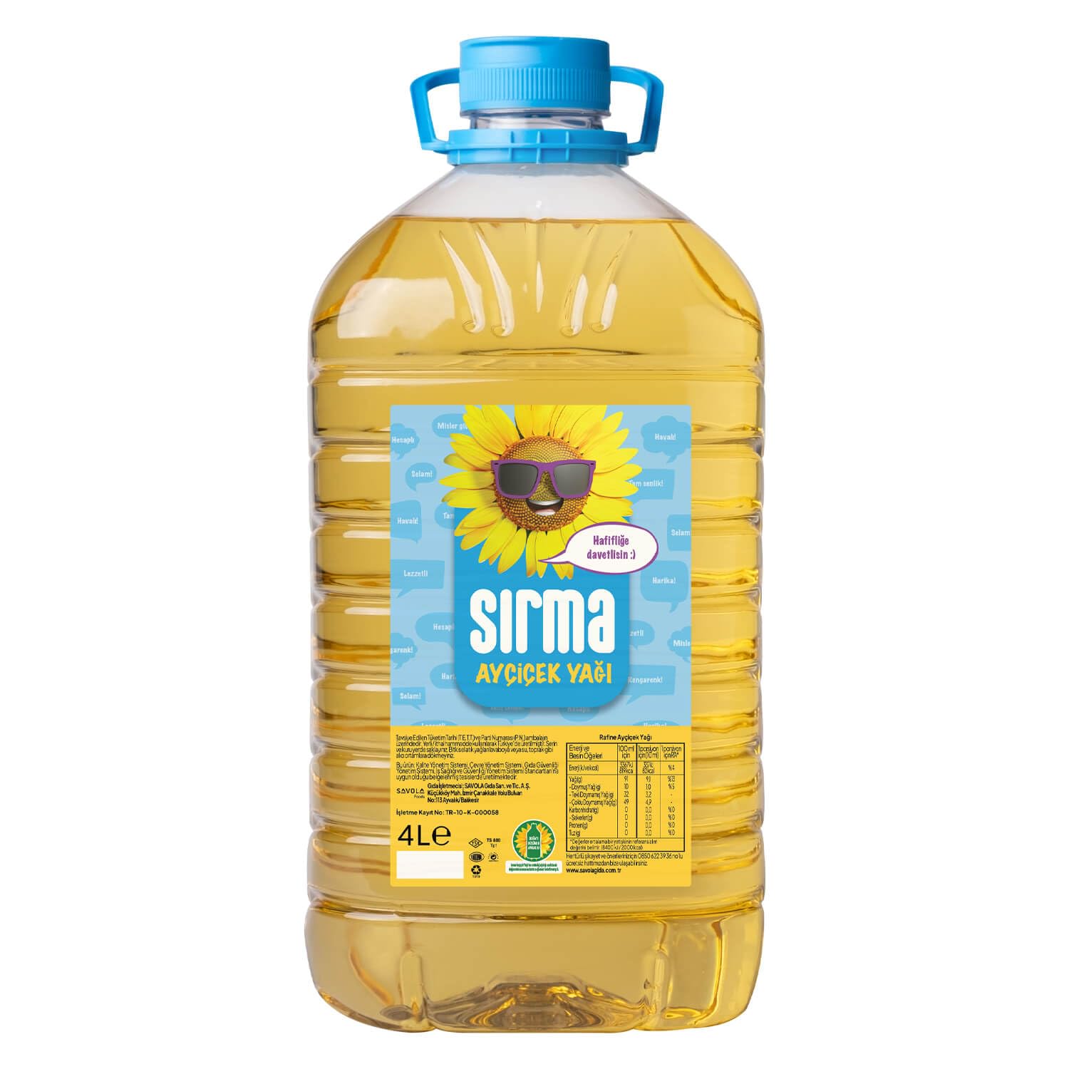 Sırma Ayçiçek Yağı 4 lt Dar Ağız Pet