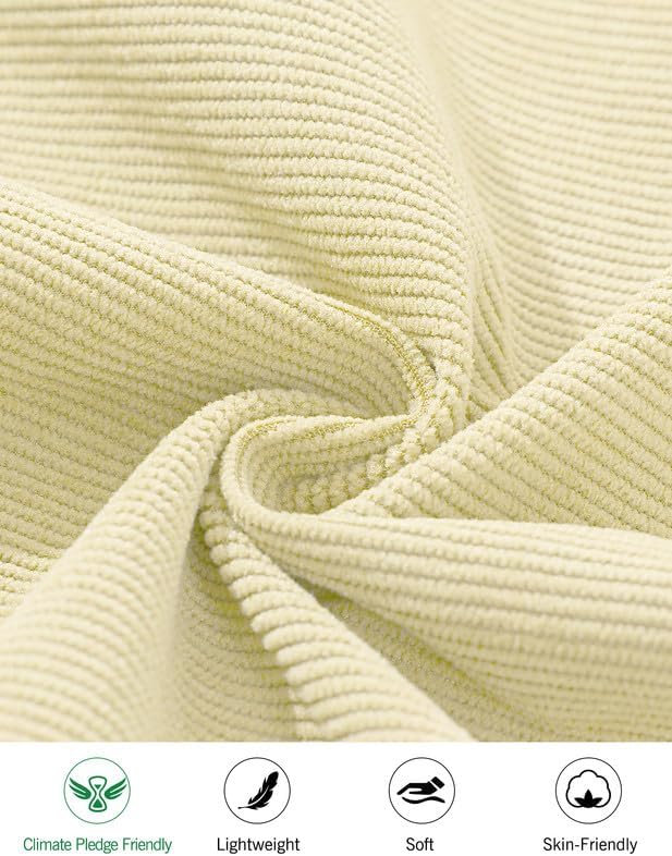 Men's Corduroy Shorts 9 inch Cotton Drawstring Casual Elastic Waist Summer Beach Shorts with Pockets - Image 2