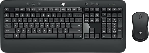 Logitech MK540 Combo avanzado de teclado y mouse inalámbricos para Windows, receptor USB unificador de 2.4 GHz, teclas de acceso rápido multimedia, duración de la batería de 3 años, para PC,