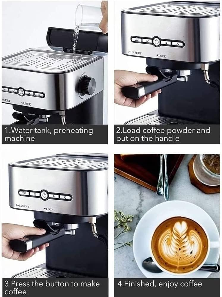 7LiuYueFei6 Espresso Machine, 15Bar Expresso Coffee Maker with Milk Frother Wand, Automatic Coffee Machines for Espresso, Cappuccino Latte and Macchiato, 950 W 6 61m4kJPG3XL. AC SL1000