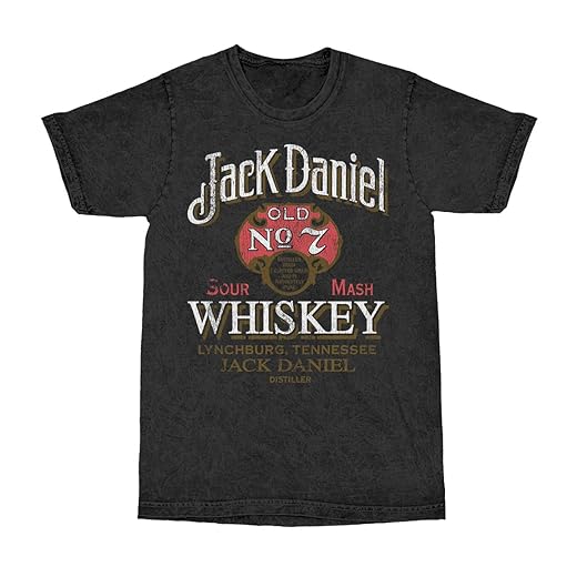 Jack Daniels Whiskey Vintage Mineral Wash T-Shirt