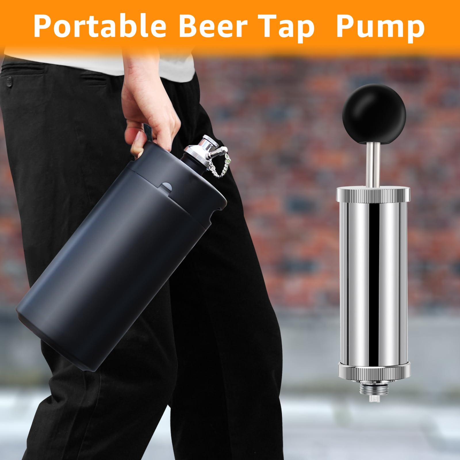10,2 cm Gewindefass Pumpe, Wasserhahn, Mini-Fassspender, Mini-Bierfass-Growler Wasserhahn-Set