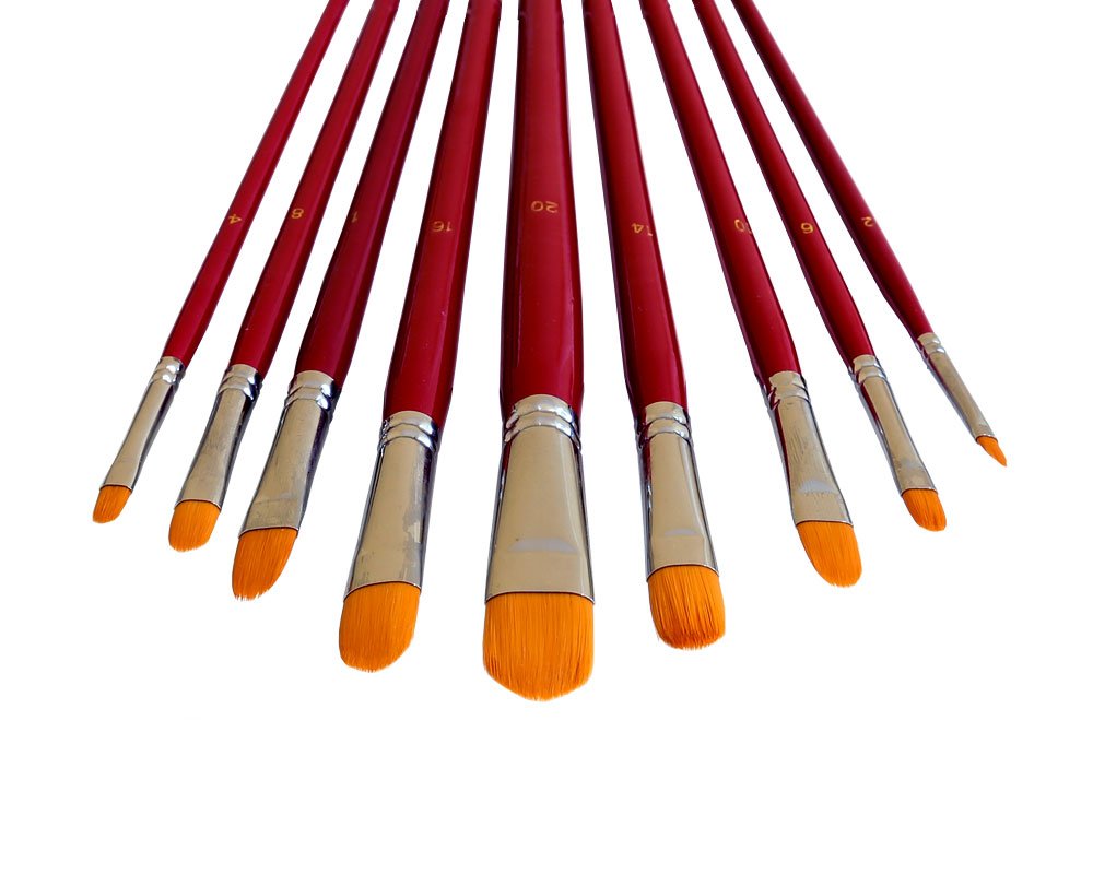 Set de Pinceaux Artiste Repino - 9 Tailles pour Acrylique et Aquarelle