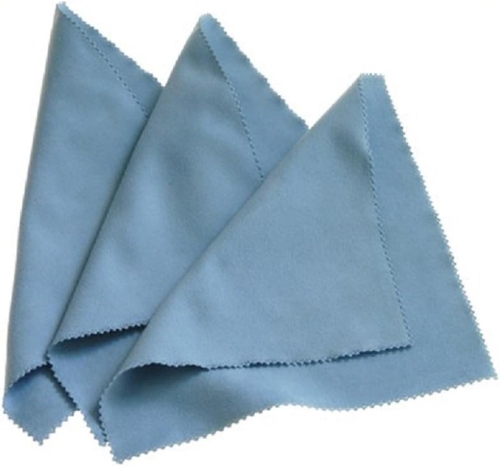 Horosafe Buffing Cleaning Cloth for Watches - Blue (7x6) - 3 Pack