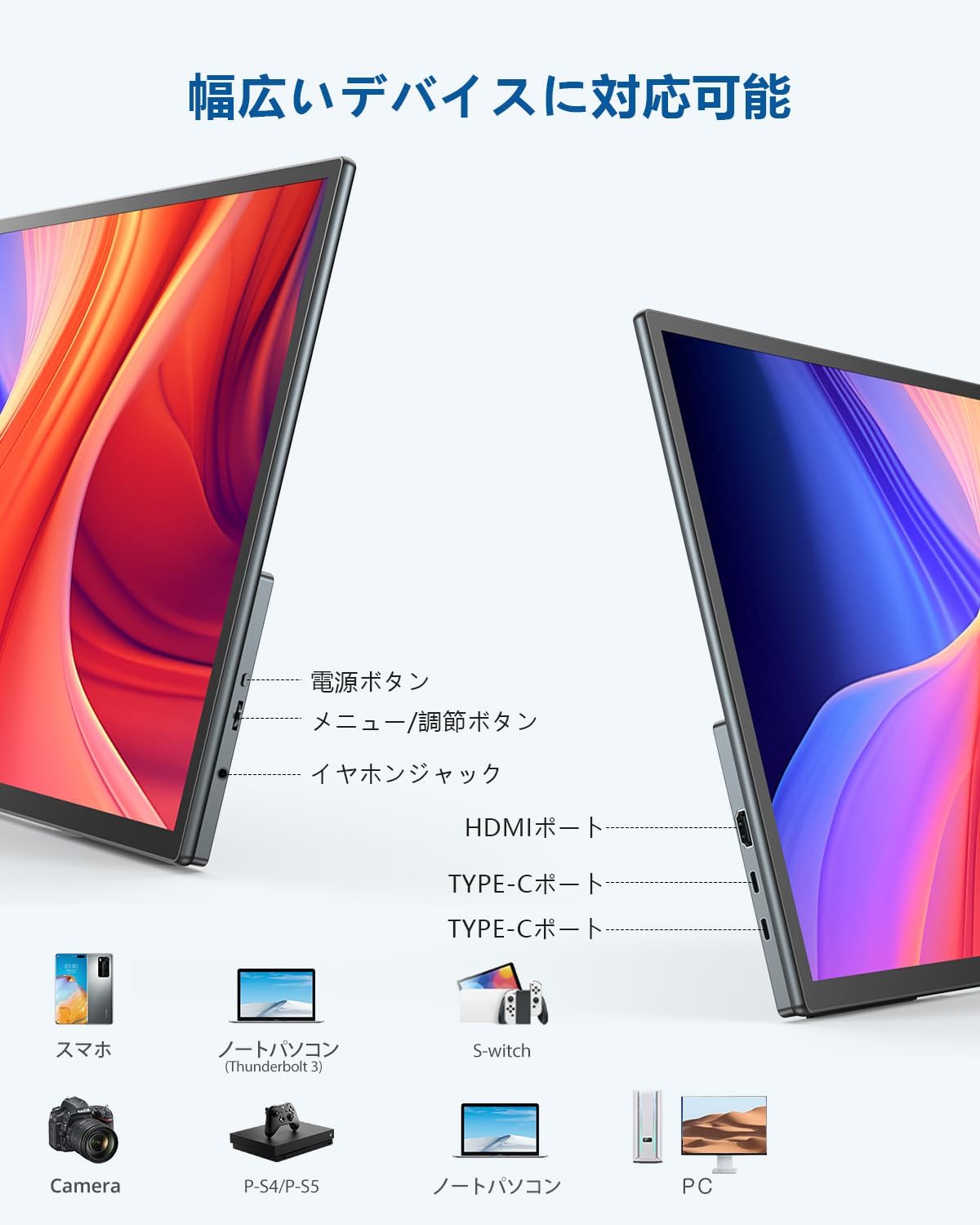 Amazon.co.jp: EVICIV モバイルモニター タッチパネル 21.5インチ FHD