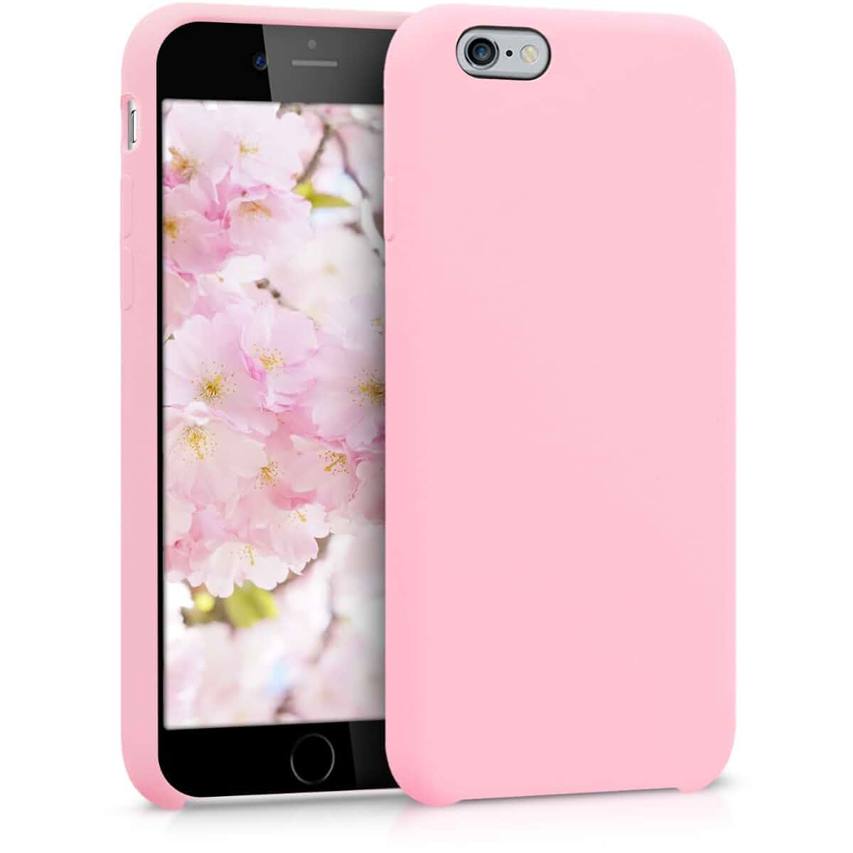 kwmobile Case Compatible with Apple iPhone 6 / 6S Case - TPU Silicone Phone Cover with Soft Finish - Light Pink