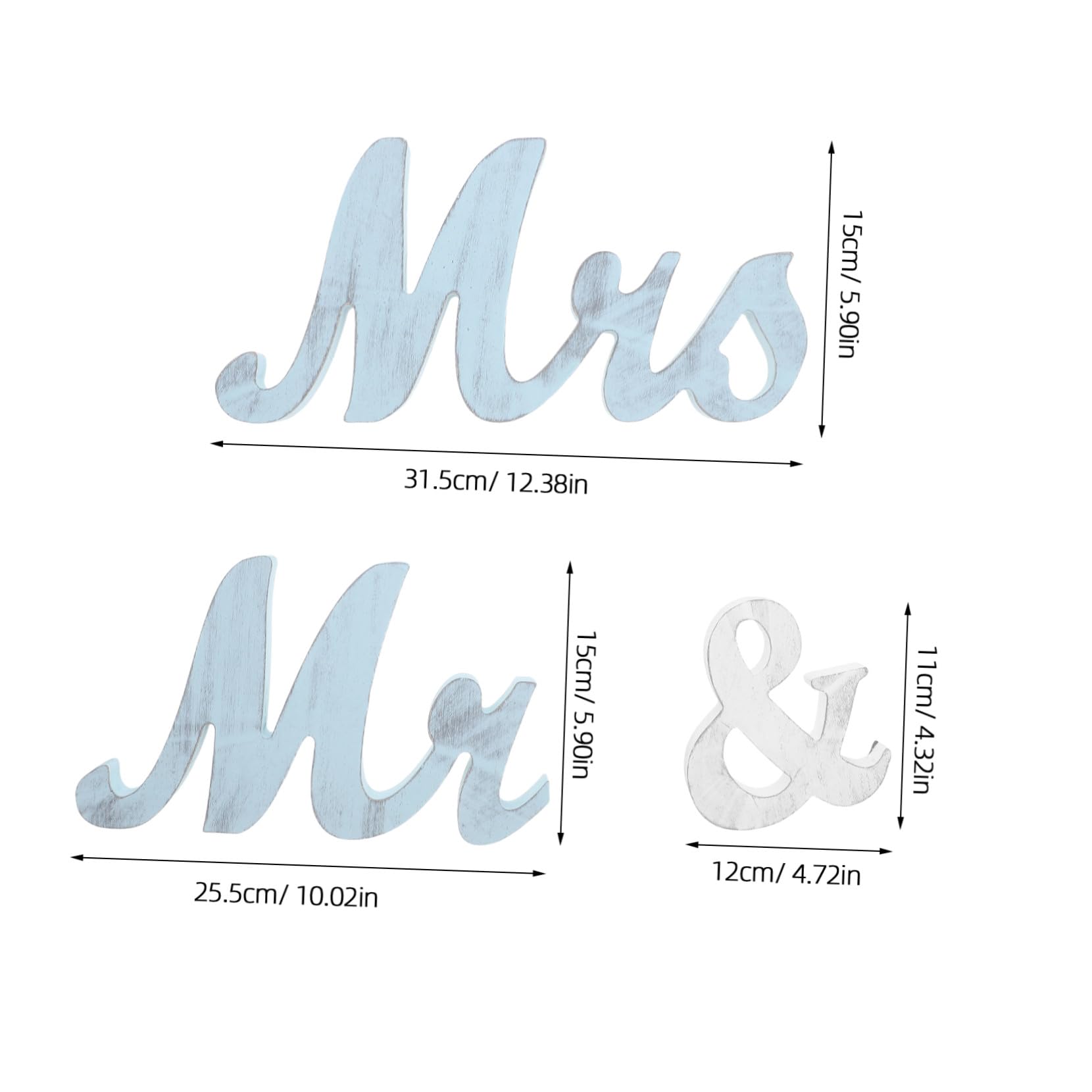 Letras de Madera para Adorno de Mesa de Boda y Celebraciones Elegantes