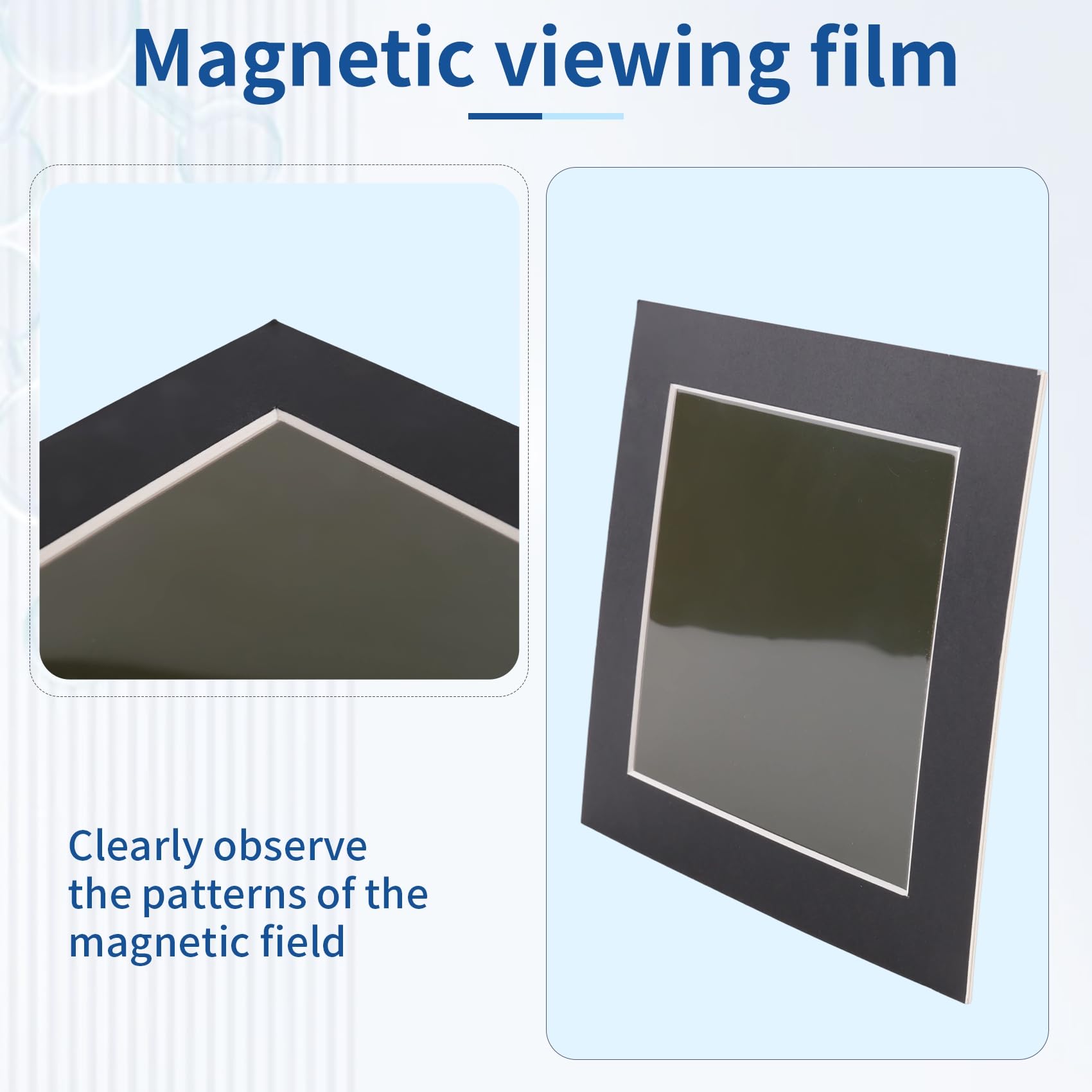 Película de visión de campo magnético 4 x 4 para reconocimiento de patrones magnéticos | Indicador de flujo magnético, Fines científicos, Visor de campo magnético, Tamaño compacto