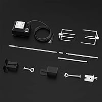 Vista 7 de Skyflame Kit de asador de acero inoxidable con motor de rotisery resistente y accesorios – se adapta a Big BGE Kamado Joe Pit Boss y otros
