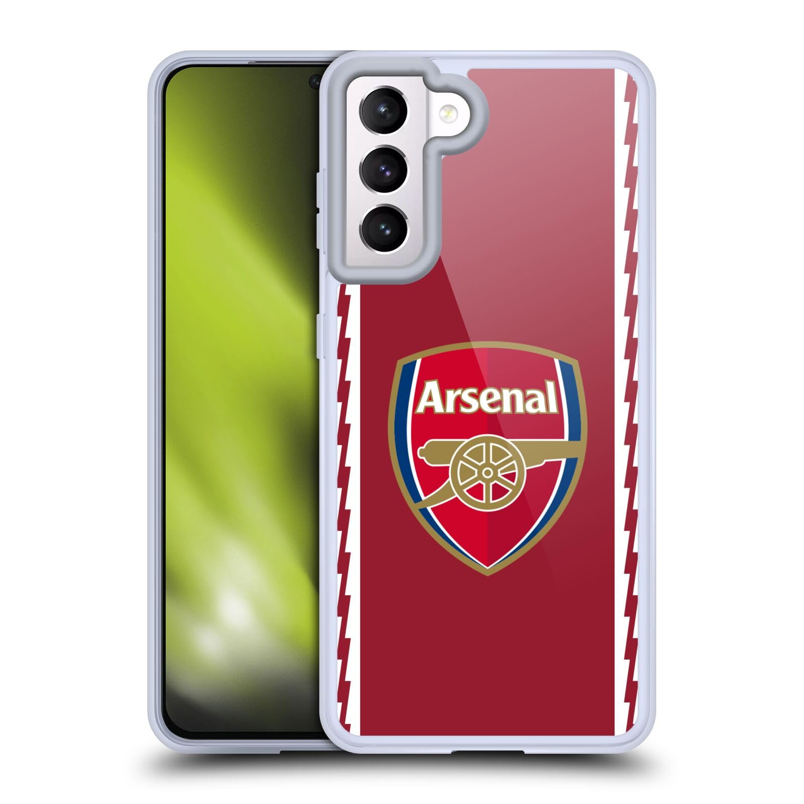 Head Case Designs Officially Licensed Arsenal FC Home 2022/23 Crest Kit Gel Case [Military Grade Protection] Compatible with Samsung Galaxy S21 5G and Compatible with MagSafe — image 1