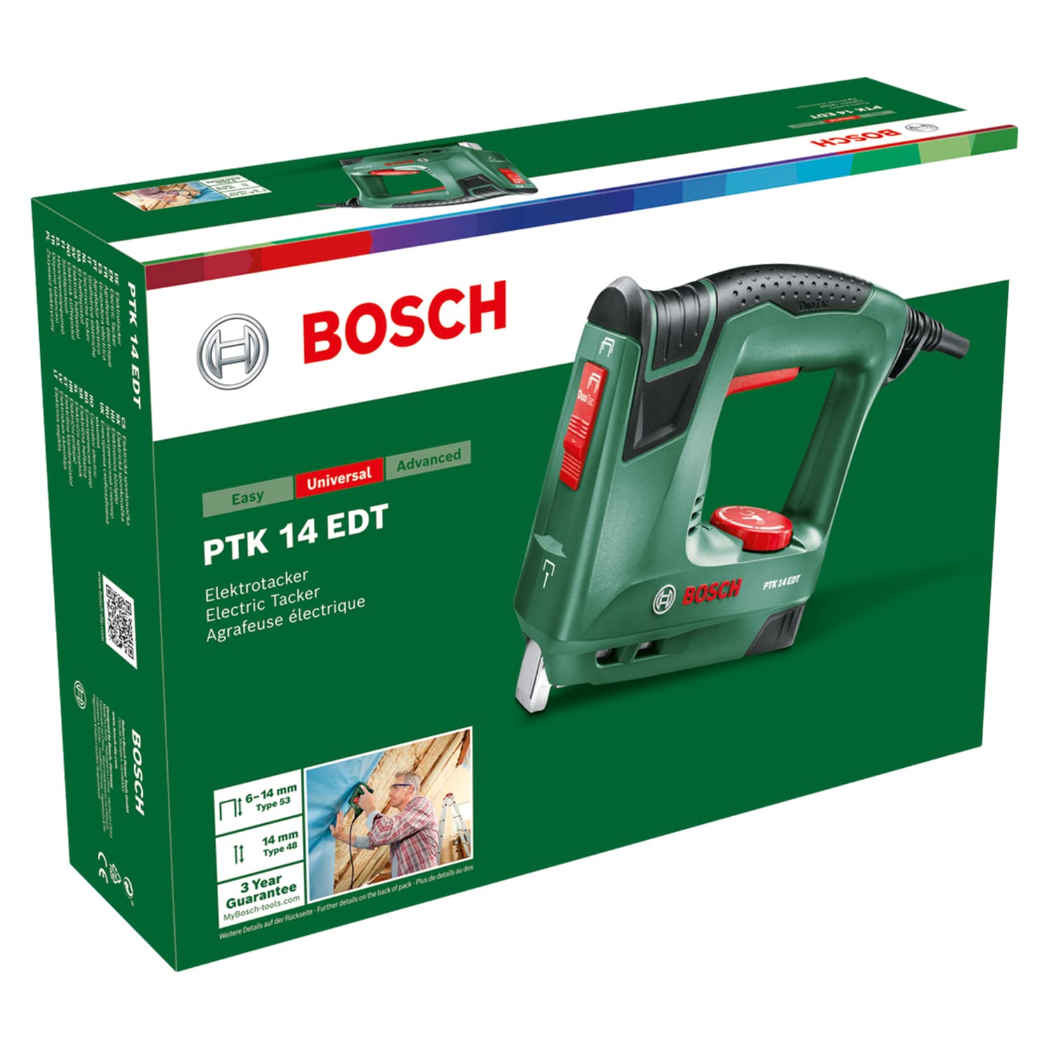 Bosch Home and Garden PTK 14 EDT Graffatrice Duo Tac Verde