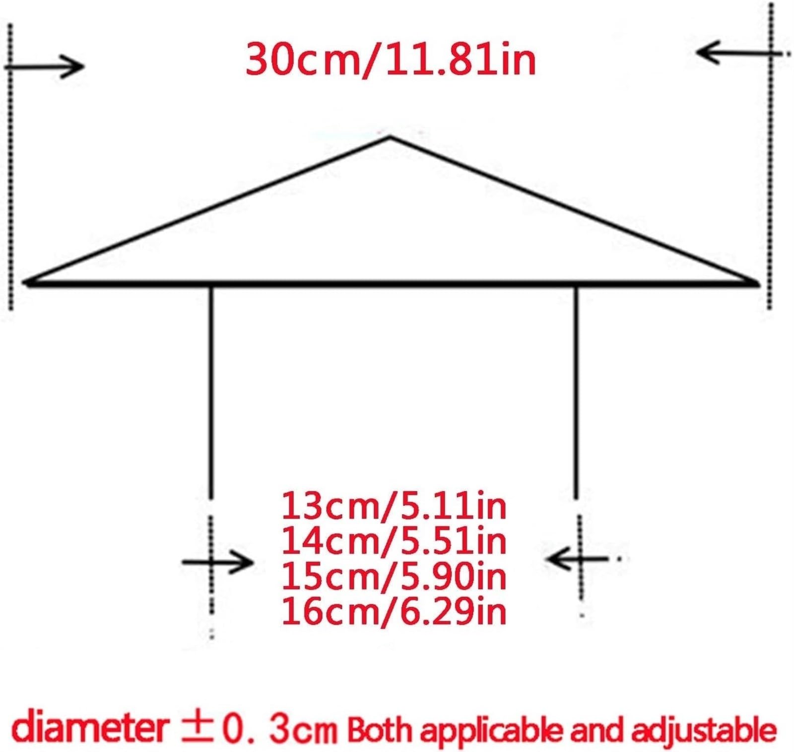 Edelstahl-Kaminabdeckung für Ofenrohre mit 80–300 mm Durchmesser, universelle Abzugshaube zum Schutz des Kamins (Größe: 10 cm x 25 cm) ()