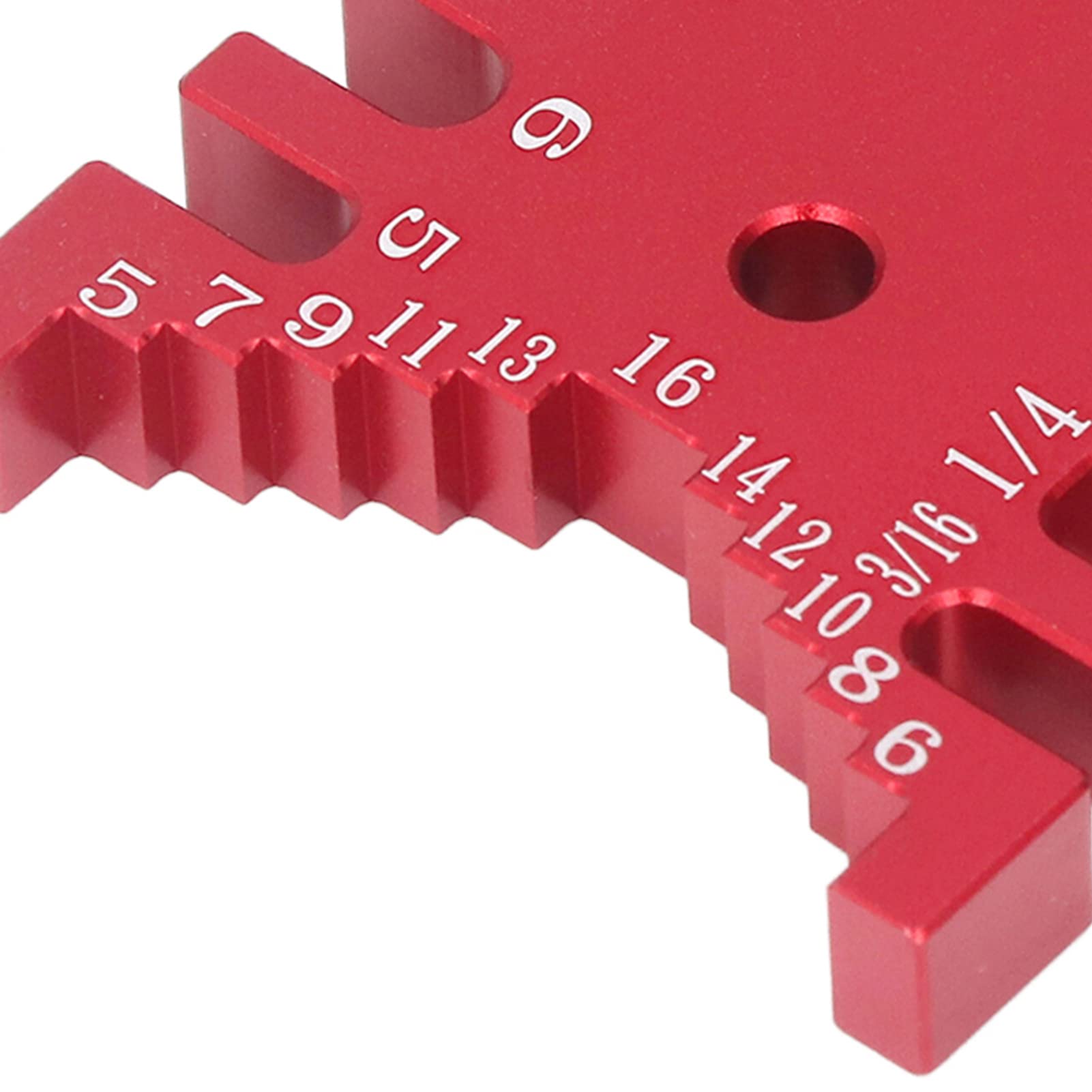 Caliper, Aluminium Dovetail Jig Height Tenon Pliers Gauges with Pre Fabricated Guides for Precise Control of The Tenon Position (Red)